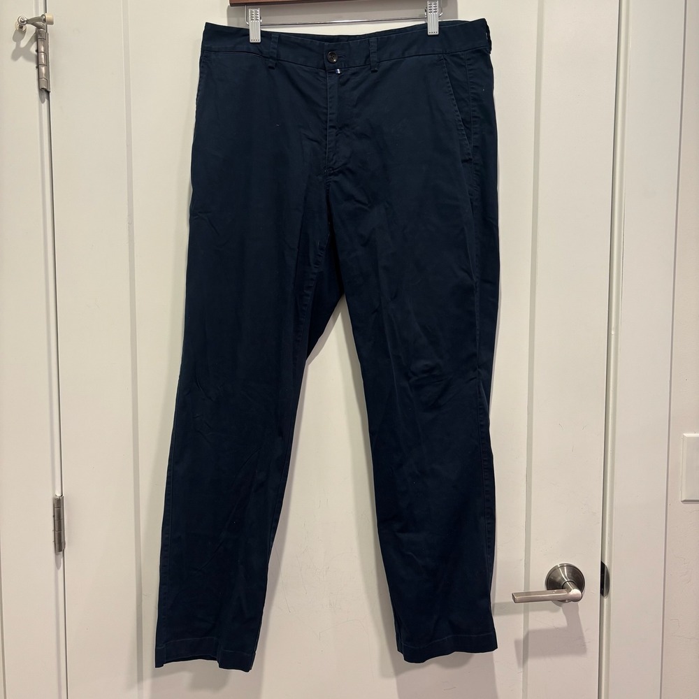 Vintage Lincs Dc & Company Navy Blue Chino Pants Mens 34 Straight Leg Trousers